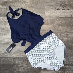 Ours Cutout Tie Back One Piece Swimsuit Size XL